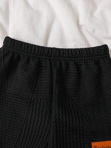 SHEIN Conjunto de 2 peças para bebê menino/menina, com estampa minimalista e fofa de letras. Camiseta de manga curta e shorts. - Multicolorido - Ver 8