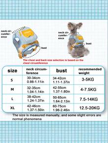 PETSIN 1pc Pet Dog Backpack With Towing Rope For Outdoor Walking, Portable Storage Chest Strap For Small And Medium-Sized Dog Backpacks, Breathable Chest Strap For Towing Dogs, Outdoor Portable Storage Rope - Multicolor - View 17
