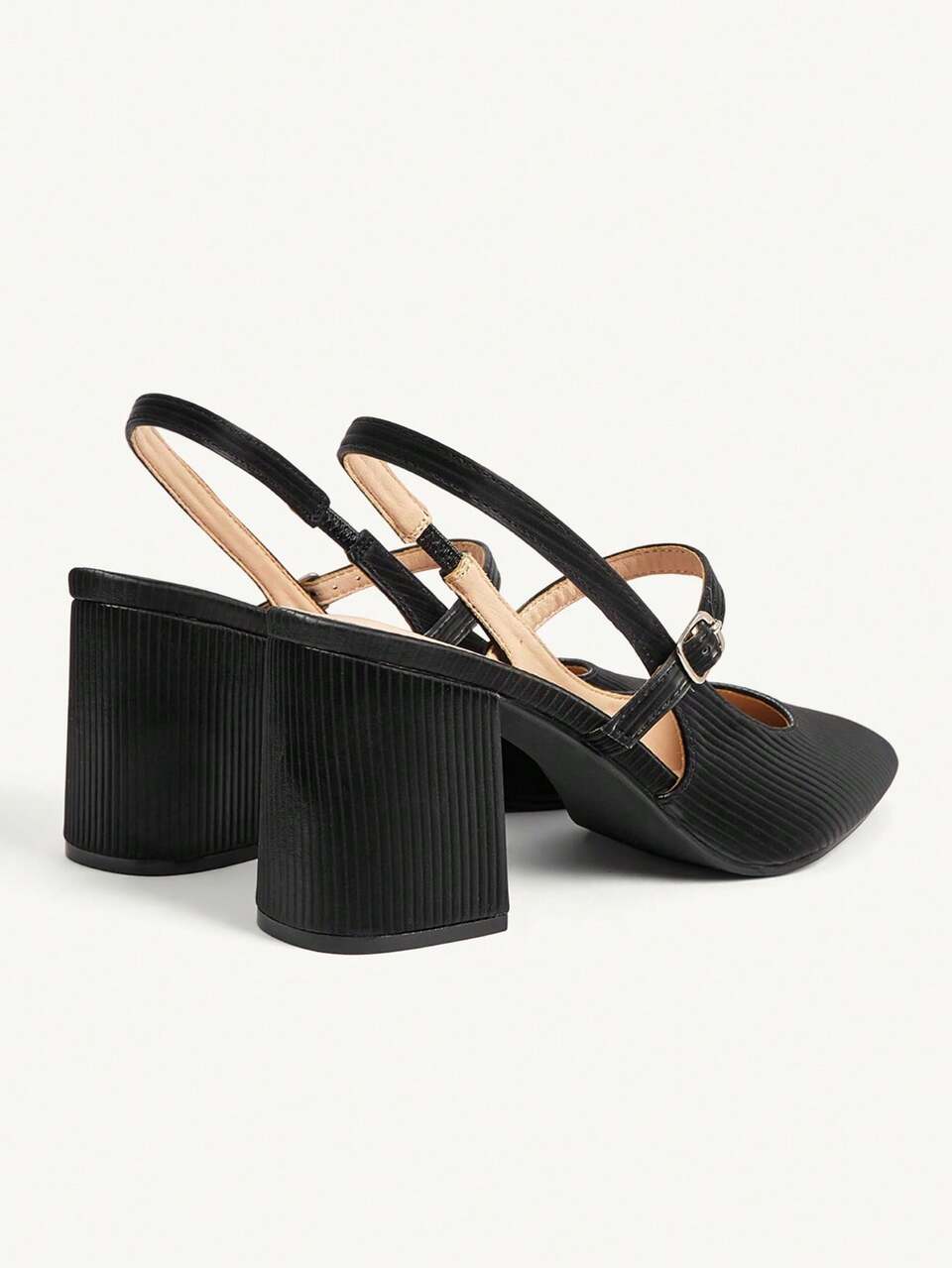 CUCCOO CHICEST Women's Minimalist Pointed Toe Ankle Strap Elegant Solid Color Chunky Heel Pumps, Suitable For Work Valentine's Day Elegant Shoes Wedding Shoes