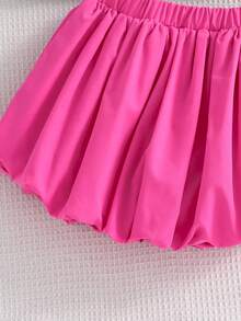 Emery Rose Kids Emery Rose Kids Bộ đồ thể thao thường ngày cho bé gái, áo tay ngắn và quần ống đứng. - Màu Hồng Tươi - Xem 6