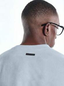 SUMWON Camiseta básica de cuello redondo de manga corta de ante premium de corte regular para uso diario casual para hombres - Azul - Ver 6