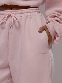 Musera Sport 超大抽绳运动裤（仅限运动套装） 适合健身、运动、健身房、普拉提、日常休闲穿着 烟晶色 - 粉色 - 查看 5