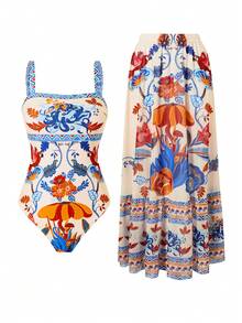 Swim Oasis Đầm maxi lưới kiểu Bohemian dành cho nữ, thích hợp cho bãi biển, khu nghỉ dưỡng, tiệc tùng vào mùa xuân/hè. - Nhiều màu - Xem 2