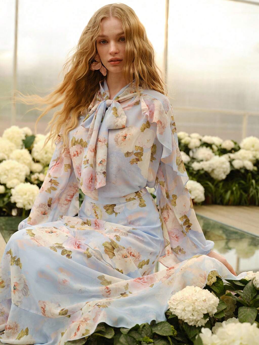 WOMEN'S ROMANTIC DATE FLORAL PRINT A-LINE SKIRT, SPRING/SUMMER