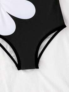 Maija Kids Maija Kids Young Girl Floral Knitted Spaghetti Strap Bikini Top - Black - View 6