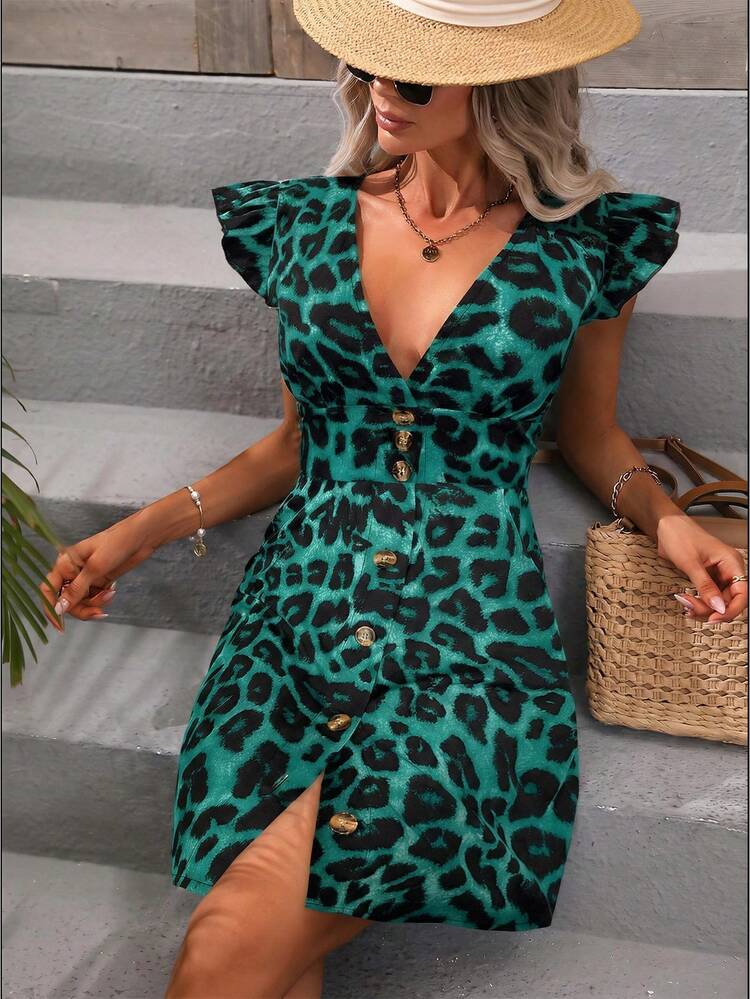 green leopard wrap dress Buy Yours Curve Green Limited Collection Leopard Print Textured Wrap Dress  from Next USA