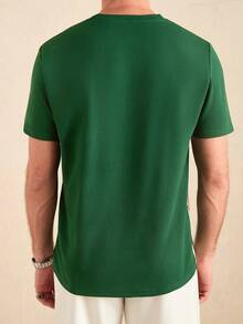 Manfinity CasualCool Men's Diamond Pattern Print Round Neck Short Sleeve Casual T-Shirt - Multicolor - View 2