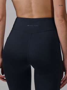 Musera Sport 网眼腰带塑形紧身裤 运动健身 健身房普拉提 日常休闲 - 黑色 - 查看 5