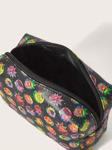 Rick and Morty | ROMWE Dark Punk Print Storage Bag, Travel Portable Cosmetic Bag - Multicolor - View 8