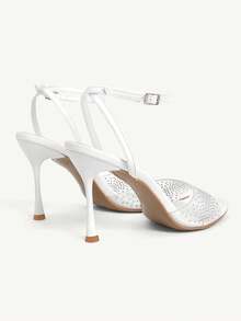 CUCCOO CHICEST Women Heeled Sandals Wedding Shoes Spring Shoes Bride Shoes - White - View 5