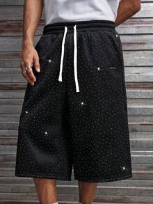 AXEPEAK Men's Loose Casual Shorts With Pockets - Black - View 2