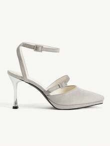 CUCCOO CHICEST Women's Fashionable Elegant Commuter Buckle High Heels - Grey - View 11