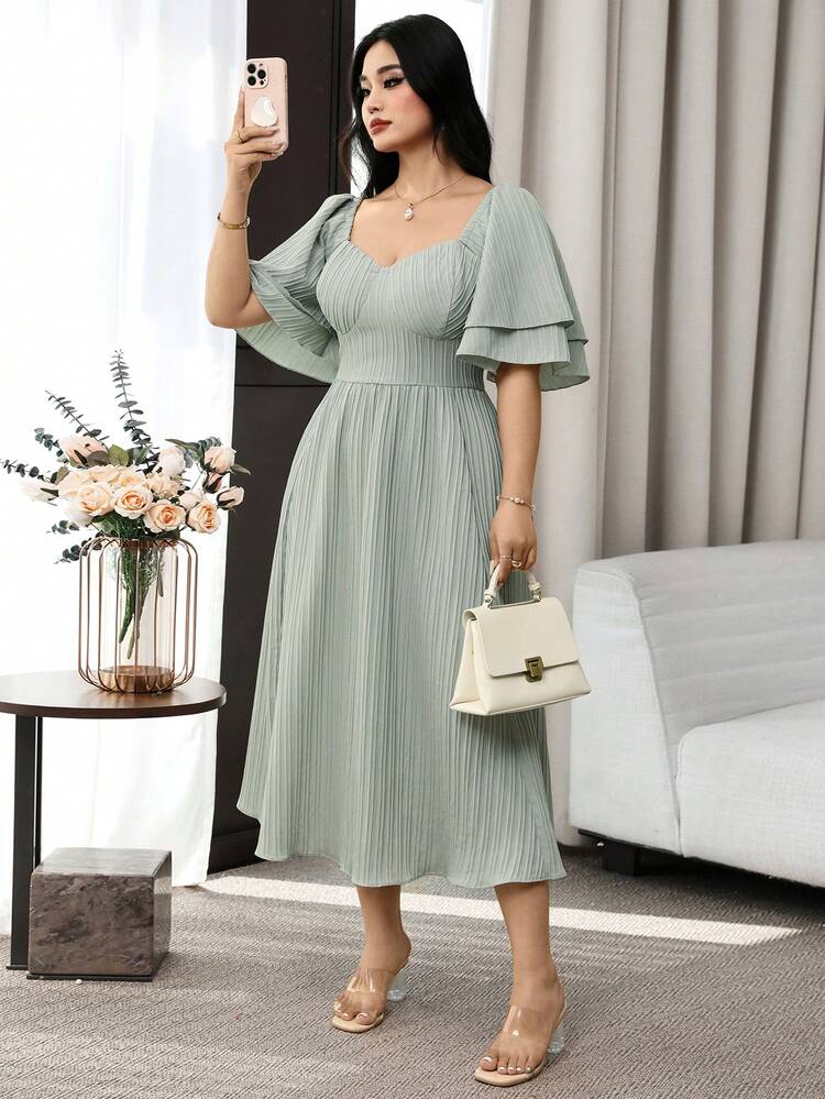 Plus Size Dresses - Blue Mist - View 6