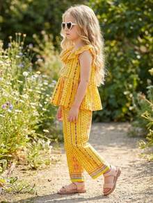 Cozy Pixies 1 Pair Of Summer Cute Girl Fun Princess Outdoor Woven Belt Idyllic Vacation Fashion Versatile Party Party Children Flat Sandals - Apricot - View 3