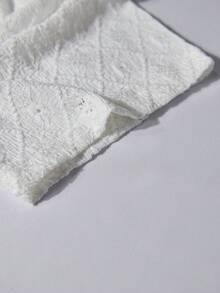 Manfinity CasualCool 男士几何纹理短袖单排扣休闲衬衫 - 白色 - 查看 4