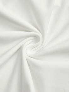 Sweetra Áo thun ngắn tay cổ chữ V màu trơn gợi cảm dành cho nữ - trắng - Xem 5