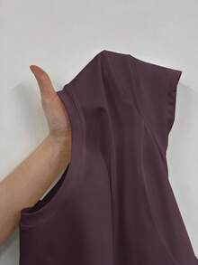 OutZeal Camiseta deportiva para mujer, parte superior de gimnasio, con control de abdomen, secado rápido, cuello redondo y ajuste ceñido - Morado - Ver 9