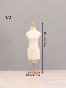 Un mini modèle DIY pour la conception de vêtements, adapté à l'utilisation dans la conception de mode, l'enseignement de l'épinglage sur les vêtements, etc. Le petit mannequin peut être utilisé pour concevoir des vêtements de poupée et des modèles de coupe tridimensionnelle mini BJD pour les filles. - Beige - Voir 5