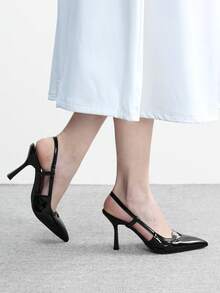 CUCCOO BIZCHIC Women's Sexy Criss-Cross Lace-Up Stiletto High Heel Shoes, Fashion Party Club Wear, Spring/Summer - Black - View 3