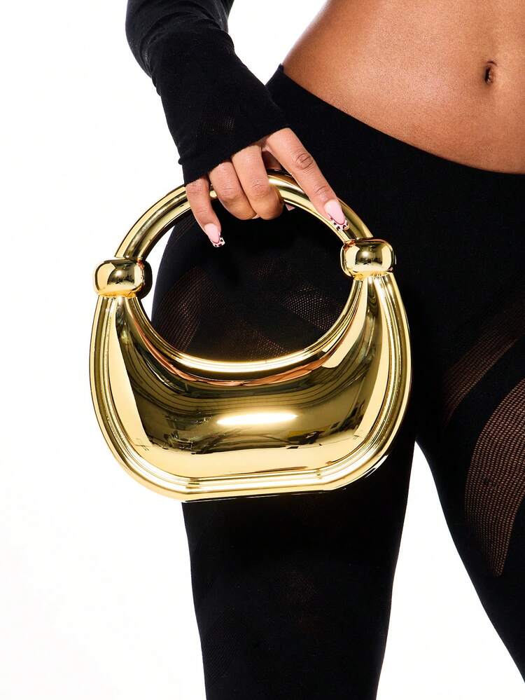 SUMWON WOMEN Torebka w stylu Half Moon Box z paskiem łańcuszkowym