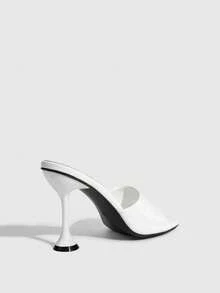CUCCOO SZL Sandal Selop Hak Tinggi untuk Pakaian Sehari-hari Wanita, Sepatu Natal, Sepatu Musim Semi, Sepatu Prom, Sepatu Musim Panas - Cermin putih - View 5