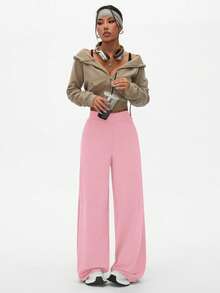Dewbera Dewbera 女士宽松休闲运动裤，适合户外运动和跑步 - 淺粉色 - 查看 3