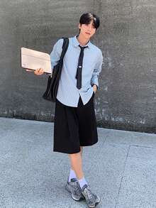 DAZY 男士长袖衬衫和短袖衬衫套装，春夏款 - 彩色 - 查看 4