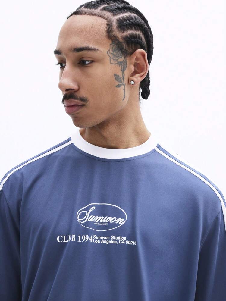 Club 1994 Graphic T-Shirt With Contrast Stripes