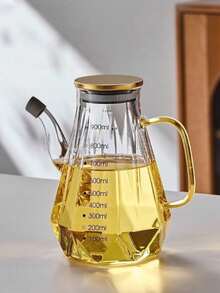 1个装油壶 - 16.91盎司/23.67盎司/30.43盎司水晶玻璃材质，角度可调壶嘴，舒适手柄 - 非常适合盛装食用油，厨房必备 | 现代厨房用品 | 玻璃 - 彩色 - 查看 10