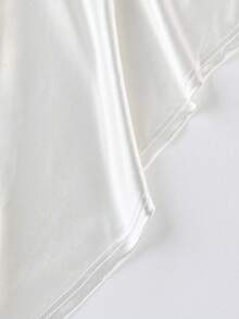 Franclia Fashionable Sexy Elegant Women's Skirt, Asymmetric Hem, Elastic Waistband, Woven Textured Fabric. Sexy & Stylish, Elegant For Commuting - Apricot - View 3