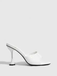 CUCCOO SZL Sandal Selop Hak Tinggi untuk Pakaian Sehari-hari Wanita, Sepatu Natal, Sepatu Musim Semi, Sepatu Prom, Sepatu Musim Panas - Cermin putih - View 4