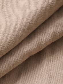 DAZY Combinaison ample pour femme avec manches lanternes et taille resserrée, couleur unie minimaliste, tenue de détente - Camel - Voir 14