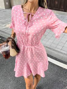Women Plus Size Sports Dresses - Pale Pink - View 4