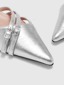 CUCCOO BIZCHIC Women Heeled Sandals - Silver - View 9