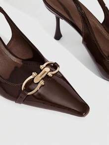 CUCCOO SZL Women's Sexy Pointed High Heels Nightclub Versatile Stiletto Shoes - Coffee Brown - View 8