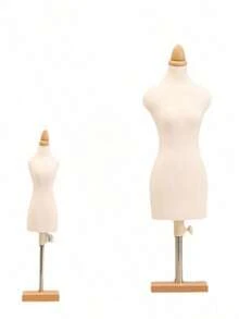 Un mini modèle DIY pour la conception de vêtements, adapté à l'utilisation dans la conception de mode, l'enseignement de l'épinglage sur les vêtements, etc. Le petit mannequin peut être utilisé pour concevoir des vêtements de poupée et des modèles de coupe tridimensionnelle mini BJD pour les filles. - Beige - Voir 3