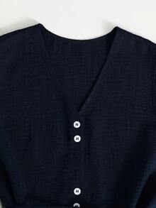 Franclia 2pcs/Set Women's Sleeveless Office Casual Suit, Summer Workwear Outfit - Multicolor - View 7