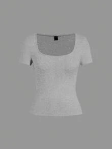 SHEIN EZwear 5pcs/Set Multicolor Knit Women T-Shirts, Spring/Summer - Multicolor - View 5