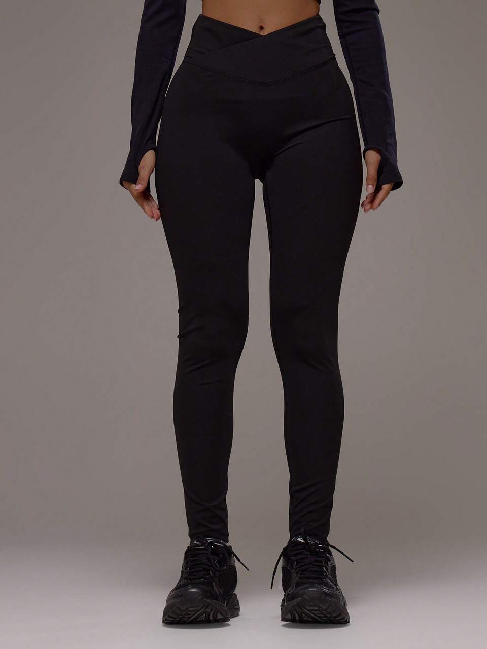 Leggings de sport à large bande de taille en maille croisée, pour le sport, l'entraînement, le gym, le pilates, la fitness et un usage quotidien décontracté