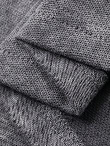 DAZY Men's Grey Graphic & Letter Print Crew Neck Short Sleeve T-Shirt, Summer - Grey - View 8