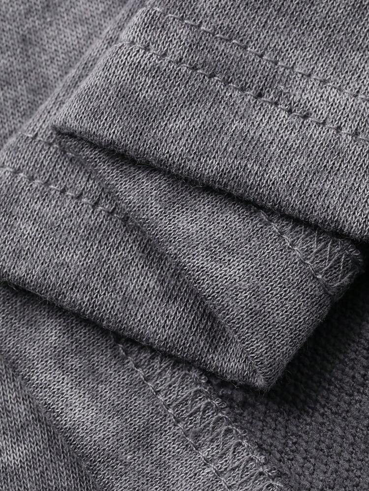 Men's Grey Graphic & Letter Print Crew Neck Short Sleeve T-Shirt, Summer