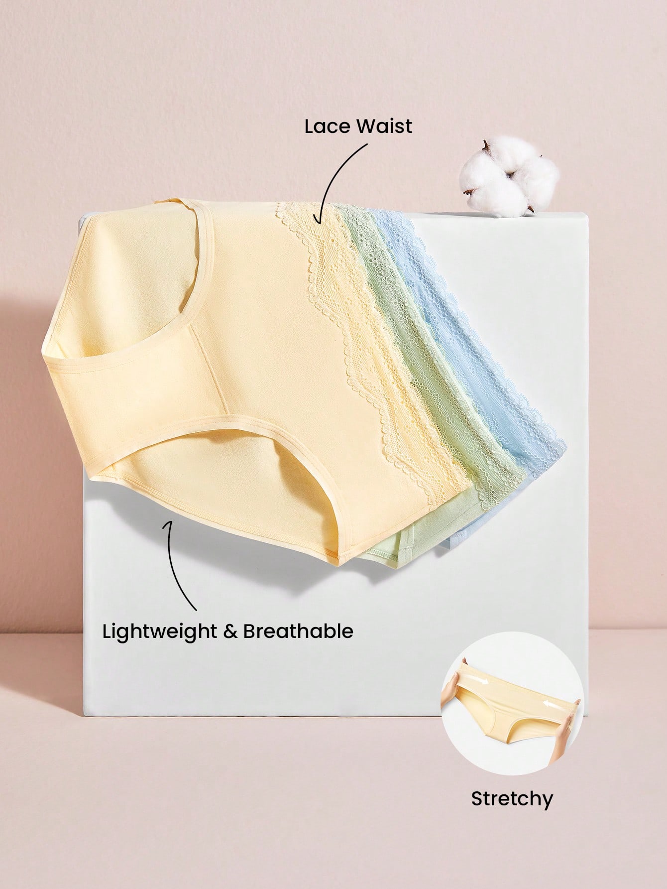 Plus 3-Pack Mid-Waist Briefs