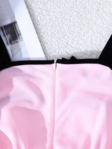 SHEIN Tween GirlsSweet & Cool Contrast Color 3D Bow Decor Sleeveless Wide Leg Jumpsuit, Casual Wear & Party, Spring/Summer Girls Summer Jumpsuit Bow Detail Jumpsuit Pink Jumpsuit Girls Kids Fashion Jumpsuit Jumpsuits For Girls Pink Jumpsuit For Girls - Pink - View 8