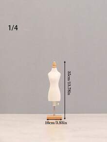 Un mini modèle DIY pour la conception de vêtements, adapté à l'utilisation dans la conception de mode, l'enseignement de l'épinglage sur les vêtements, etc. Le petit mannequin peut être utilisé pour concevoir des vêtements de poupée et des modèles de coupe tridimensionnelle mini BJD pour les filles. - Beige - Voir 4