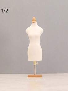 Un mini modèle DIY pour la conception de vêtements, adapté à l'utilisation dans la conception de mode, l'enseignement de l'épinglage sur les vêtements, etc. Le petit mannequin peut être utilisé pour concevoir des vêtements de poupée et des modèles de coupe tridimensionnelle mini BJD pour les filles. - Beige - Voir 2