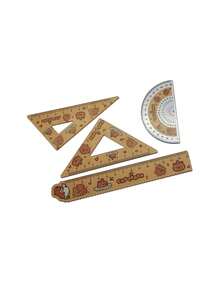 4pcs/Set Capybara Acrylic Ruler Set: High-Quality Protractors, Rulers, And Compasses - Perfect For Schools Or Offices - Make Your Workspace Full Of Fun! Back To School - Multicolor - View 13