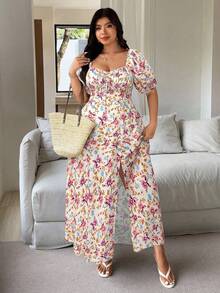 Vionelle 大码印花短袖开衩连衣裙 度假连衣裙 女士大码长款夏季连衣裙 夏季连衣裙 大码印花连衣裙 大码度假连衣裙 印花连衣裙 复活节连衣裙 春季连衣裙 长款连衣裙 度假装 女士度假连衣裙 大码夏季连衣裙 女士大码春季连衣裙 女士长款休闲连衣裙 大码女士夏季服装 - 杏色 - 查看 4