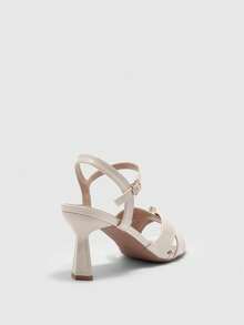 CUCCOO BIZCHIC Women's Fashion Versatile Commuting High Heel Sandals Valentine's Day - Apricot - View 9