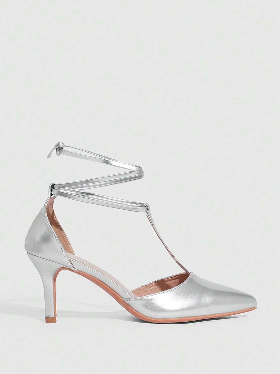 CUCCOO SZL Women Pumps Spring Shoes - Silver 21 - View 1