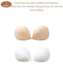 Crystal Vow Invisible Adhesive Push-Up Bra - Wireless, Adjustable Strap-Free Deep V Bra, Lifting & Shaping, Breathable & Comfortable, Suitable For Wedding Dresses/Formal Gowns - Multicolor - View 3